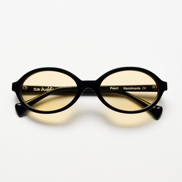 Pearl Black With Yellow Lens – Sun Buddies Eyewear